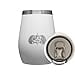 thumbnail image 3 of Toadfish Non-tipping 10oz Double Wall Insulated Stainless Steel Stemless Travel Wine Tumbler w/Easy Slide Lid - White, 3 of 4