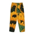 thumbnail image 5 of Naloa Sunflowers 7 Print Women’s Ultra-Soft Comfy Pajama Lounge Pants with Pockets & Drawstring, 5 of 8