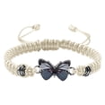 thumbnail image 1 of Pulseras para mujer, regalos para mujer, pulsera para enamorados, pulsera tejida a mano para San Valentín, joyería para novias, pulsera con dije de mariposa., 1 of 2