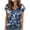 Dark Blue, variant on Womens Silk Satin Tops Short Sleeve Business Dressy Floral Blouse V Neck T Shirts Casual Summer Graphic Tees