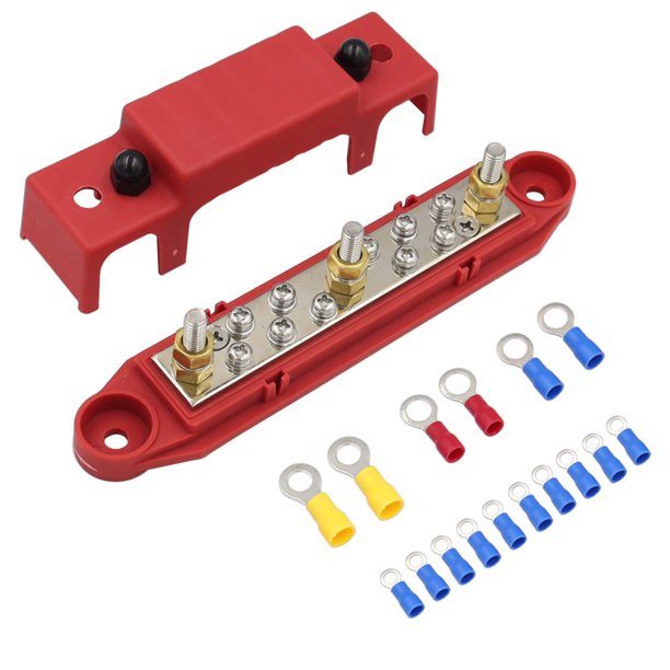 Ground Power Distribution Block Battery Bus Bar Positive Negative