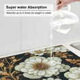 thumbnail image 5 of ZICANCN Dish Drying Mat for Kitchen Countertop, Fantasy Flower Drainer Mats with Non-slip Rubber Backed, Super Absorbent Easy Clean Rack Pad,\r\n16x18 Inches, 5 of 9
