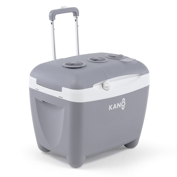 Hielera Eléctrica Kano Steffen Con Llantas 50L 110V/12V