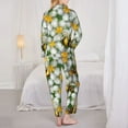 thumbnail image 5 of Disketp Pajamas Set Long Sleeve Sleepwear Womens Button Down Nightwear Pj Sets-Bees And Flower, 5 of 9