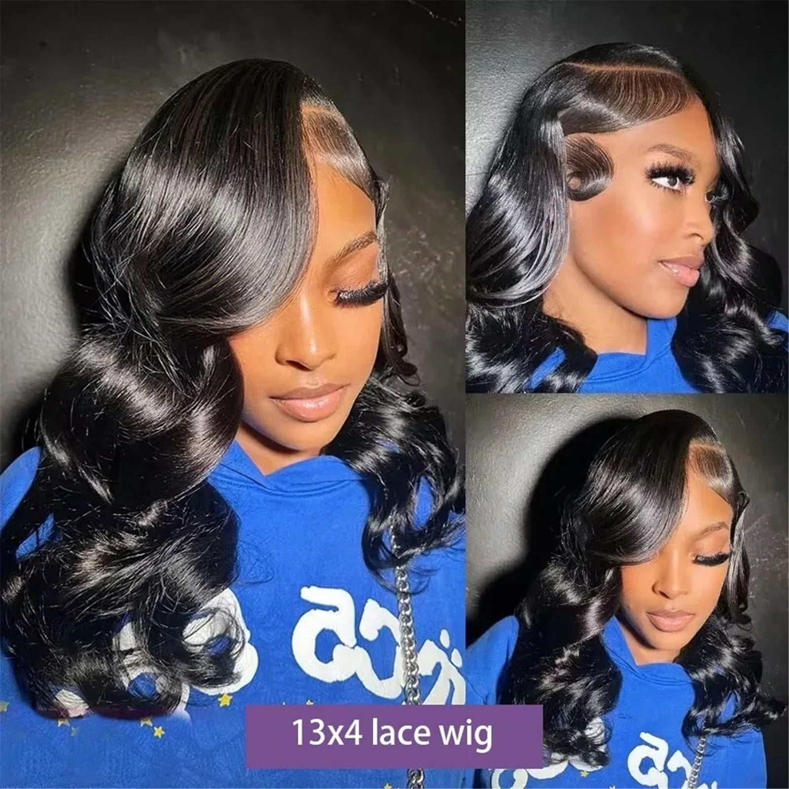 220 Density Body Wave Wear and Go Glueless Human Hair Pre Cut 13x4 Front Wig