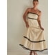 thumbnail image 5 of Vestido largo de retazos con rayas onduladas para mujer, vestido Midi elegante con tirantes finos, Espalda descubierta, fiesta de noche, 5 of 5