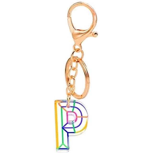 Letter Keychain,26 Letters A-Z Decorative Letter Keychain,Name Keychain for Women Girls Men Teenager Gift