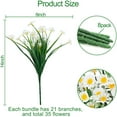 thumbnail image 4 of Sinhoon 8 Bundles Artificial Daisy Flowers UV Resistant Fake Flowers Faux Plastic Greenery Shrub Plant Indoor Outside Hanging Home Garden Decor (White), 4 of 6