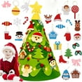 thumbnail image 5 of DIY Felt Christmas Tree for Kids,30inch Christmas Decorations for Toddlers with 30pcs Glitter Ornaments,Felt Xmas Tree for Kids Christmas Door Wall Hanging Decorations,Family 3D Fake Xmas Tree, 5 of 8