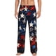 thumbnail image 1 of Balery Red Blue White Stars Pantalones de pijama para hombre, pijama ultraligero, pantalón de descanso-Medium, 1 of 6
