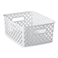 thumbnail image 6 of Mainstays Small Plastic Decorative Basket, Set of 4, Arctic White, 6 of 8