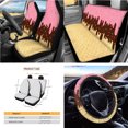 thumbnail image 3 of Yuyamidu Ice Cream Car Seat Cover Set for Women Car Steering Wheel Cover Seat Belt Pads Trash Bin Mount Phone Holder Rearview Mirror Cover Cup Holder Wrist Key Chain 15 PCS, 3 of 7