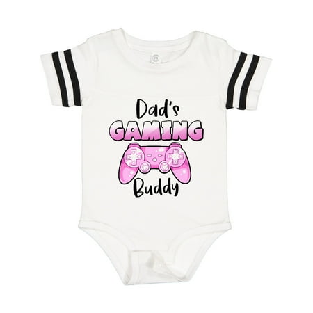 

Inktastic Dad s Gaming Buddy- Pink Controller Gift Baby Boy or Baby Girl Bodysuit
