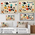 thumbnail image 4 of Designart "Orange Blue Mid Century Geometric composition II" Mid-century Floater Framed Wall Art Print, 4 of 7