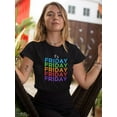 thumbnail image 2 of It's Friday Women Black T-Shirt, Female x-Large, 2 of 4