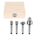 thumbnail image 1 of 4pcs MT1 Wood Lathe And Drive Spur Cup MT1 Arbor with Wooden Case, 1 of 5