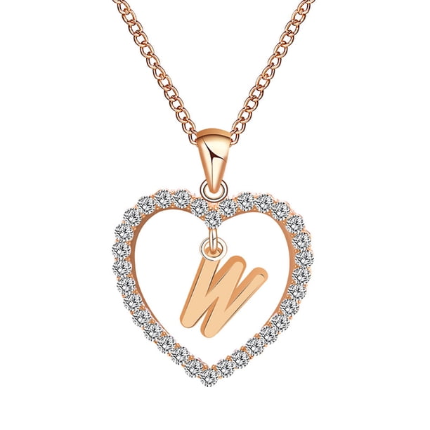 Collar para mujer, joyería para mujer, joyería de moda para mujer, regalo para mujer, 26 letras en inglés, nombre, cadena, colgante, collar, joyería, pulsera, collar