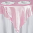 thumbnail image 3 of BalsaCircle 60"x60" Square SATIN Overlay Wedding Linens - Pink, 3 of 8