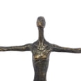 thumbnail image 4 of 14" x 11" Brass Polystone Yoga Sculpture, by DecMode, 4 of 9