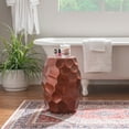 thumbnail image 6 of Powell Shawna Indoor Modern Hammered Metal Roud End Table, Copper, 6 of 7