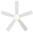 thumbnail image 5 of Disc II 5-Blade Energy Star Pull Chain Memory Ceiling Fan 52in Matte White with 3000K Dimmable LED Light Kit, 5 of 6