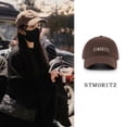 thumbnail image 2 of Yang Mi mismo estilo sombrero STMORITZ protector solar gorra de béisbol hombres mujeres primavera verano marrón carta bordado gorra deportiva, 2 of 4