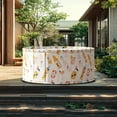 thumbnail image 5 of HLONK [Portable Swimming Pool] Portable  Round Swimming Pool with Drainage | Easy-to-Assemble  No-Inflatable  Foldable  PVC Material  Beige & Orange Design  Ideal for Family Gatherings  B, 5 of 5