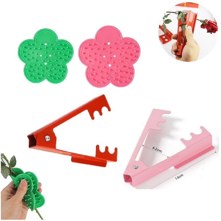 M89B Pink/Green/Red Professional Rose Leaf Thorn Stripper Stripping Tool Thorn  Remover for Roses Stainless Steel Rose Plier - AliExpress