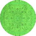 thumbnail image 1 of Ahgly Company Indoor Round Abstract Green Modern Area Rugs, 7' Round, 1 of 4