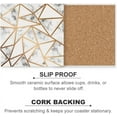 thumbnail image 3 of GZHJMY Printed Square Marble Texture with Geometric Lines Ceramic Coasters with Cork-Backed for Coffee Drink Cup Mat Absorbent Stone Coaster Set of 4, 3 of 4