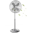 thumbnail image 1 of Costway 16" Metal Oscillating Pedestal Fan 3 Wind Speed Height Adjust w/ 4 Blades Silver, 1 of 10