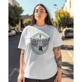 thumbnail image 3 of Women's Graphic T-Shirt White 2XL Women's Tops ROCK Crew Neck Short Sleeve Shirts for Women, 3 of 3
