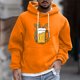 thumbnail image 1 of Sudadera con capucha para hombre, estilo casual, con cuello redondo, estampado, manga larga, blusa de poliéster, 1 of 5