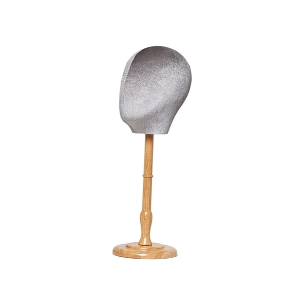 Maniquí de exhibición de sombreros, modelo de cabeza de maniquí, moda, multiusos, estante para guardar gorras Base alta gris