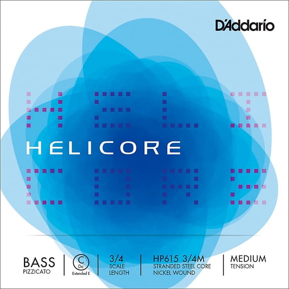 D'Addario HP615 Helicore Pizzicato 3/4 Size Double Bass C (ext. E) String 3/4 Size Medium