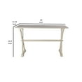 thumbnail image 5 of Pablo 48 Inch Classic Accent Console Table, Crossed Legs, Crisp White Rose, 5 of 5