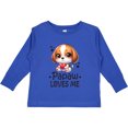 thumbnail image 3 of Inktastic Papaw Loves Me Grandchild Puppy Boys or Girls Long Sleeve Toddler T-Shirt, 3 of 5