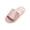 Pink, variant on Leopard Print Satin Slide Slippers for Women, Open Toe TPR Sole Flat Indoor Sandals, Soft Comfy Non-Slip House Shoes for Adults