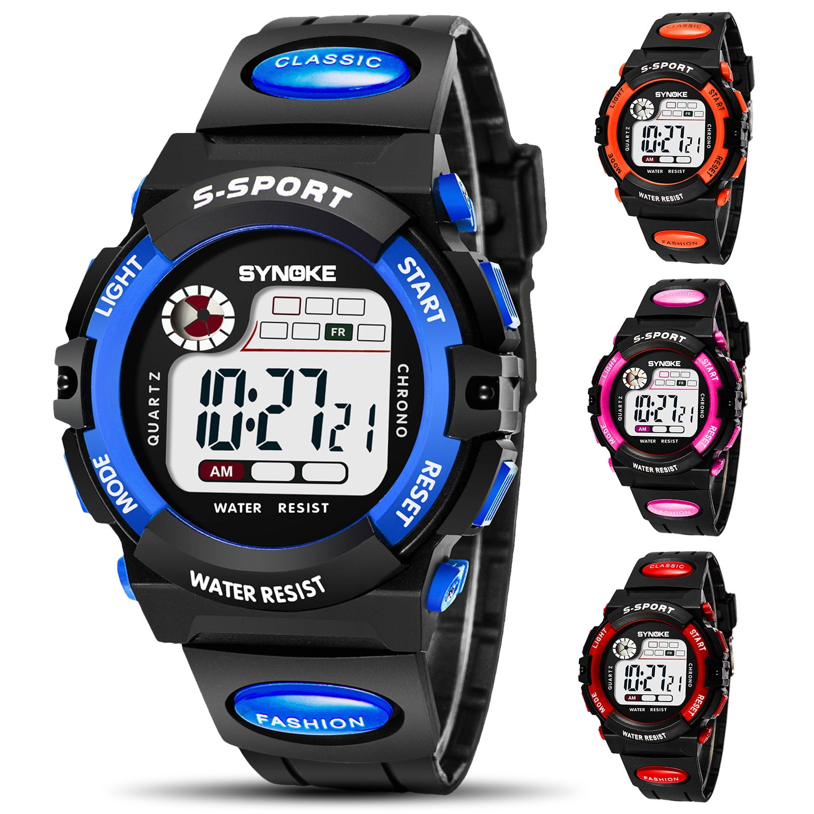 Kids Digital Watches, Multi Function Waterproof Sports Digital Wrist Watch with Alarm Stopwatch