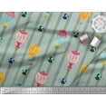 thumbnail image 2 of Soimoi Cotton Voile Fabric Stripe & Hot Air Balloon Holiday Decor Fabric Printed Yard 42 Inch Wide, 2 of 3
