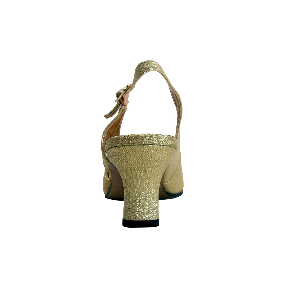 FLORAL Oprah Women's Wide Width Satin Upper Slingback Pumps GOLD 9.5