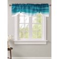 thumbnail image 2 of Tie Up Valance Curtain for Kitchen,Blue Gradient Water Ripple Rod Pocket Short Curtains Adjustable Tie-Up Shade Valances,Ombre Abstract Geometric Window Treatment for Bathroom Living Room Bedroom, 2 of 8