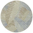 thumbnail image 5 of HomeRoots 593988 8 ft. Taupe, Gray & Beige Round Floral Washable Indoor & Outdoor Area Rug, 5 of 5
