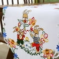 thumbnail image 6 of Easter Table Runner Spring Bunnies Eggs Flowery Table Runner Cutwork Embroidered Floral And Bunnies Eggs Dresser Scarf Table Topper Home Kitchen Dining Tabletop Decoration (Runner 15"×69"), 6 of 6