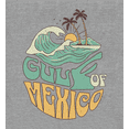 thumbnail image 2 of Gulf of Mexico Wave Text Youth Heather Gray Long Sleee Hoodie-Medium, 2 of 3