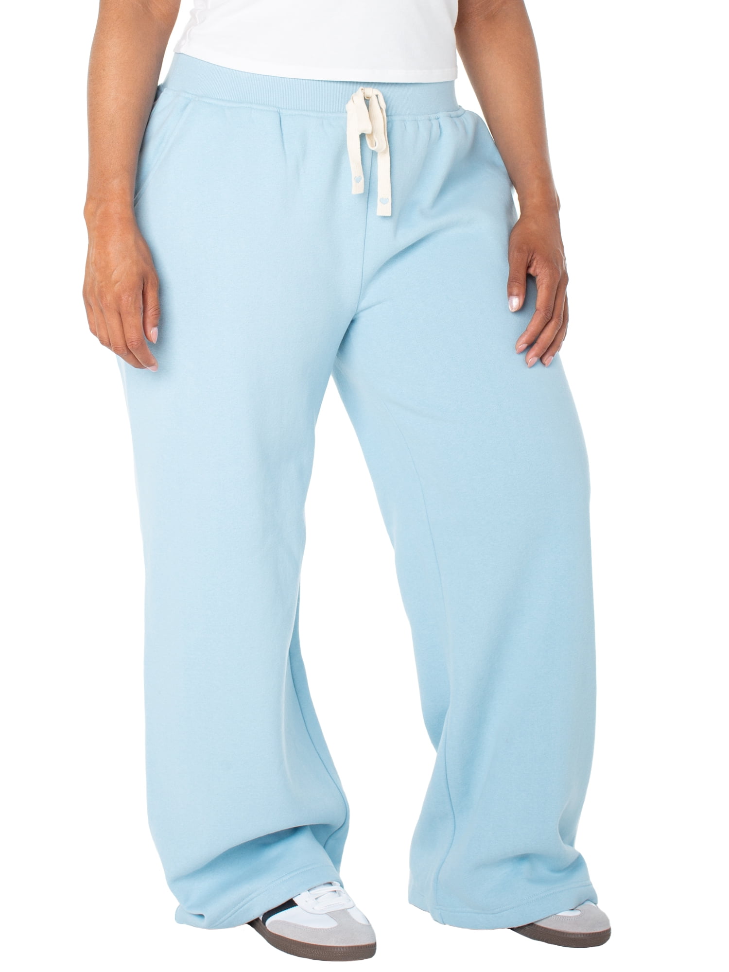 Celebrity Pink Women's and Women's Plus Wide Leg Sweatpants, Sizes XS-4X