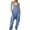 Blue1, variant on Diufon Womens Sleeveless Rompers V Neck Bodysuits Solid Color Tapered Pants Playsuits with Pockets