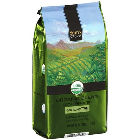 Sam's Choice Organic Blend Decaffeinated Medium Roast Ground Coffee, 12 oz
