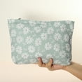 thumbnail image 4 of Unique Bargains Flower Cosmetic Bags Zipper Floral Makeup Bags Women's Makeup Bag Suitable for Coin Lipsticks Green, 4 of 7