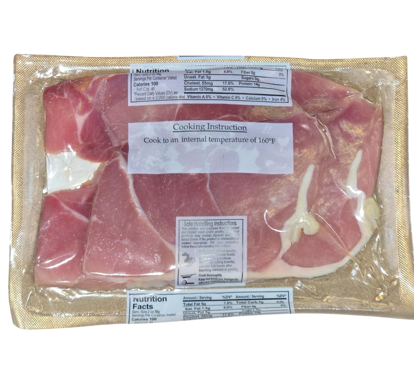Dan'l Boone Inn Country Ham 5-3oz Packs of Biscuit Cut  Cured Pork Shelf Stable